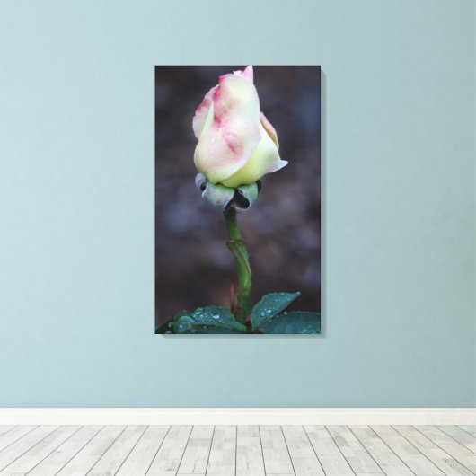 Roos canvas omloop afdruk (Insitu (Houten vloer))