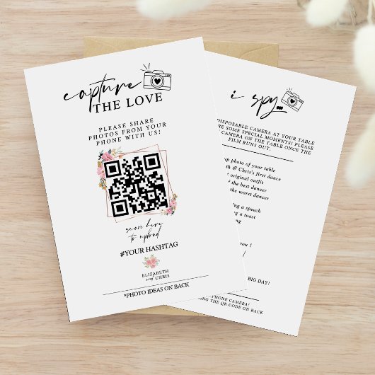 Roos Capture The Love Photo I Spy Wedding Menu