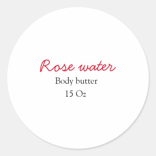 Roos carrosserboter jouw tekst toevoegen ronde sticker (Voorkant)