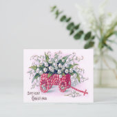 Roos Cart Lily of the Valley Briefkaart (Staand voorkant)