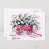 Roos Cart Lily of the Valley Briefkaart (Voorkant / Achterkant)