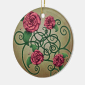 Roos Cartouche Keramisch Ornament (Links)