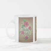 Roos Cartouche Matglas Koffiemok (Links)