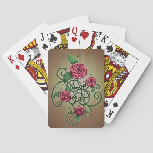 Roos Cartouche Pokerkaarten (Achterkant)