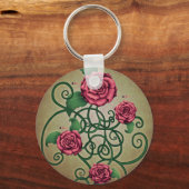 Roos Cartouche Sleutelhanger (Voorkant)