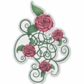 Roos Cartouche Sticker (Voorkant)