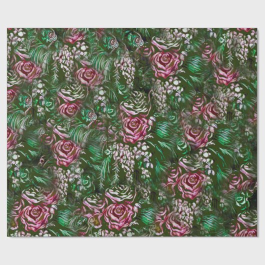 Roos Cascades Cadeaupapier (Vlak)