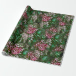 Roos Cascades Cadeaupapier<br><div class="desc">Absoluut prachtige designer roos wrap met lichtroze cascading bloemen en slierten van groen, dat veelzijdigheid heeft voor het inpakken van geschenken voor douches, verjaardagen, speciale geschenken of bruiloften!</div>