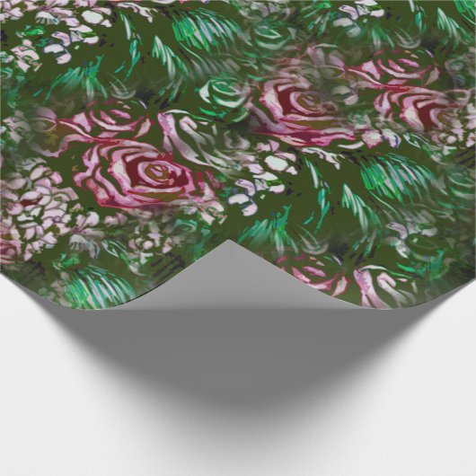 Roos Cascades Cadeaupapier (Hoek)