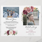 Roos Celebration of Life Folded Funeral Programme Flyer (Voorkant)