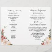 Roos Celebration of Life Folded Funeral Programme Flyer (Achterkant)