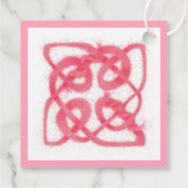 ROOS CELTIC KNOT 2" Vierkante Garen Labels (Achterkant)