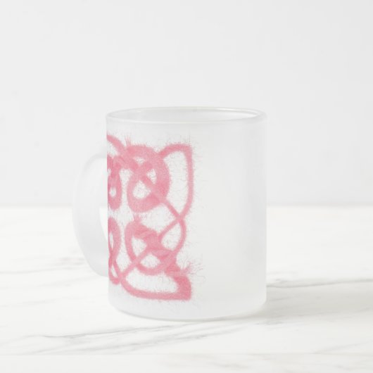 ROOS CELTIC KNOT Frosted Glass Mok (Voorkant links)