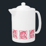 ROOS CELTIC KNOT Porseleinen theepot<br><div class="desc">Het ontwerp op dit ROOS CELTIC KNOT porseleinen theepot is een originele gekleurde potloodtekening van zacht pluizig roos roze wol roving garen wond in een Keltische knoop. * Overeenkomende producten zijn verkrijgbaar in de categorie CELTIC KNOTS van mijn winkel. ** Als u dit ontwerp naar een ander producttype, vorm of...</div>