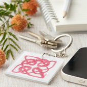 ROOS CELTIC KNOT Square Acryl Sleutelhanger (Voorkant Rechts)