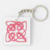 ROOS CELTIC KNOT Square Acryl Sleutelhanger (Achterkant)