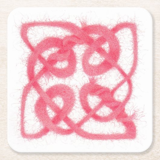ROOS CELTIC KNOT Square Paper Onderzetters (Voorkant)