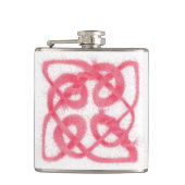 ROOS CELTIC KNOT Vinyl Verpakte kolf Heupfles (Voorkant)