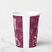 Roos Champagne Bubbles & Glasses Wedding Celebrate Papieren Bekers (Rechts)