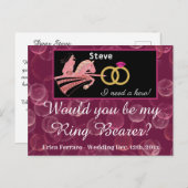 Roos Champagne en middeleeuwse nacht voor Ring Bea Briefkaart (Voorkant / Achterkant)