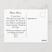 Roos Champagne en middeleeuwse nacht voor Ring Bea Briefkaart (Achterkant)