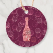 Roos Champagne Flessen Champagne Hartelijk dank Bedankjes Labels (Achterkant)