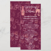 Roos Champagne Glitter & Stars Menu (Voorkant / Achterkant)