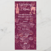 Roos Champagne Glitter & Stars Menu (Voorkant)