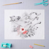 Roos Cherry Blossom Waterverf White Horse Tissuepapier (Craft)