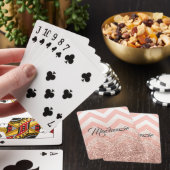 Roos Chevrons en Glitter Pokerkaarten (Insitu)