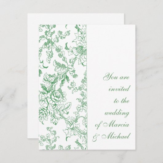 Roos Chintz Floral Pattern Kaart (Voorkant / Achterkant)