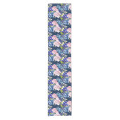  Roos — Chintz Floral Print Korte Tafelloper (Voorkant)