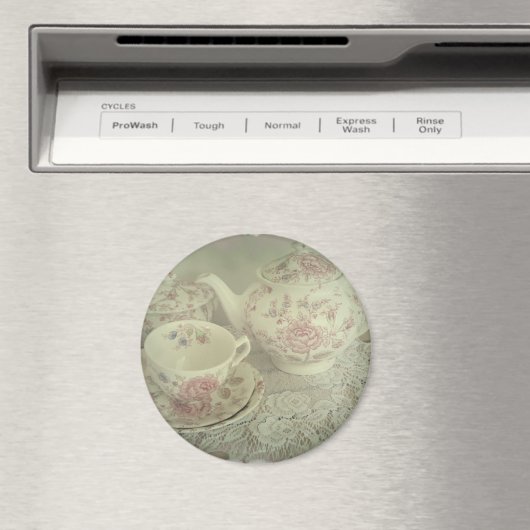  Roos Chintz Teapot, Cup Magnet (Insitu (Vaatwasser))