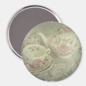  Roos Chintz Teapot, Cup Magnet (Voorkant / Achterkant)