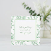 Roos Chinz Floral Pattern Save The Date (Staand voorkant)