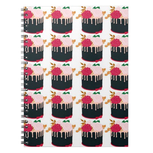 Roos chocoladetaart - Funny Chocolate Lover Gift Notitieboek (Voorkant)