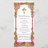 Roos Christelijk huwelijksprogramma Programmakaart (Achterkant)