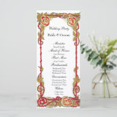 Roos Christelijk huwelijksprogramma Programmakaart (Staand voorkant)