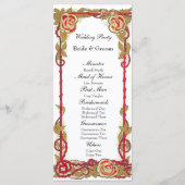 Roos Christelijk huwelijksprogramma Programmakaart (Voorkant)