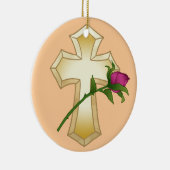Roos Christelijk Kruis Ornament (Rechts)