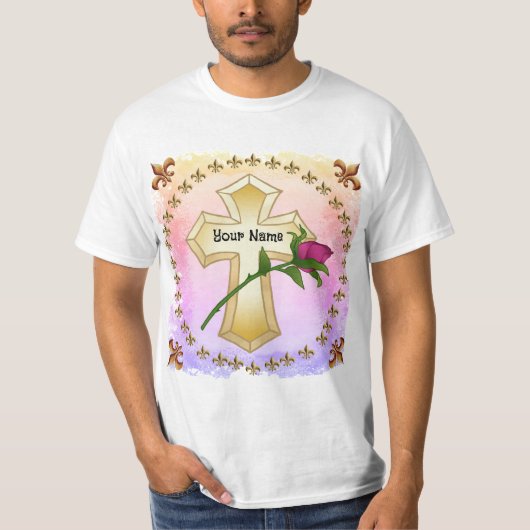 Roos Christelijk Kruis T-Shirt (Voorkant)