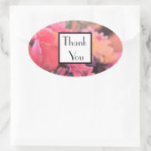 Roos Chrysanthemum Bedankt Trouwcadeau Sticker (Tas)