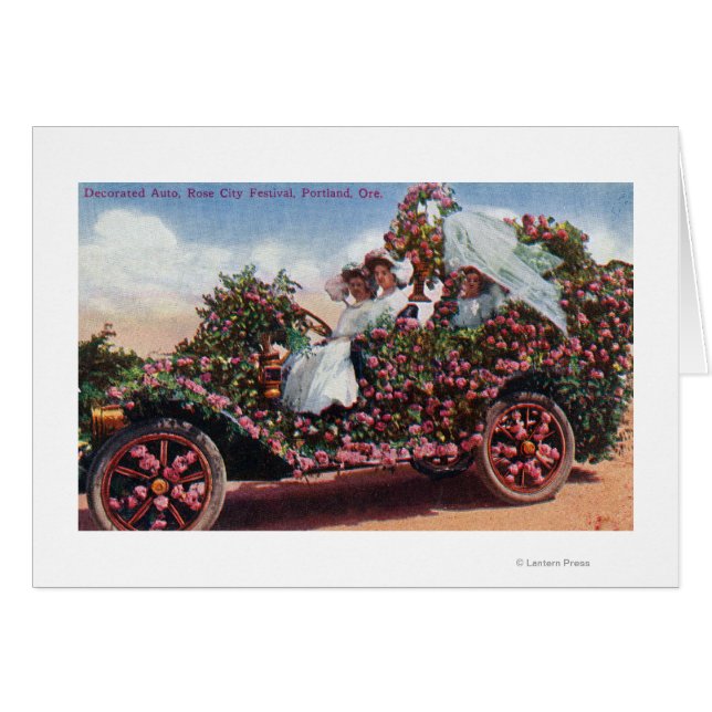 Roos City Festival Decorated Auto met Dames (Voorkant Horizontaal)