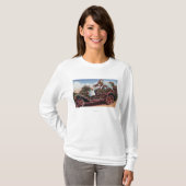 Roos City Festival Decorated Auto met Dames T-shirt (Voorkant volledig)