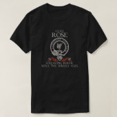 Roos Clan crest Schotse achternaam tartan Thistle T-shirt (Design voorkant)