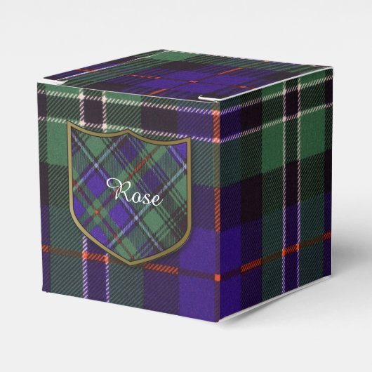 Roos clan Pset Scottish tartan Bedankdoosjes (Voorkant Zijde)