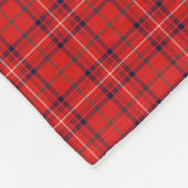 Roos Clan Tartan Red Plaid Fleece Deken (Hoek)