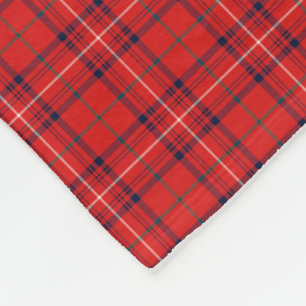 Roos Clan Tartan Red Plaid Fleece Deken