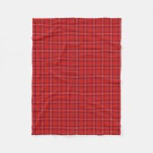 Roos Clan Tartan Red Plaid Fleece Deken (Voorkant)