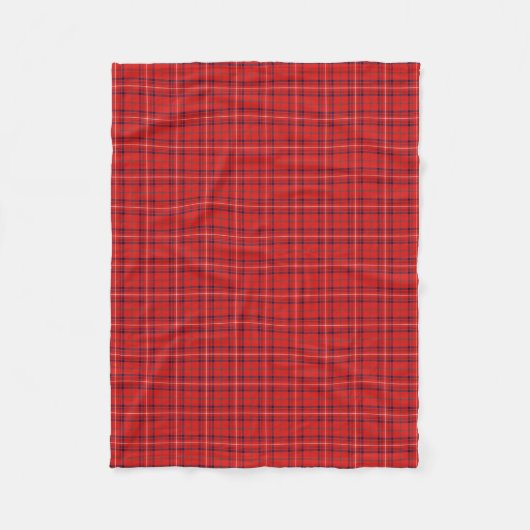 Roos Clan Tartan Red Plaid Fleece Deken (Voorkant)